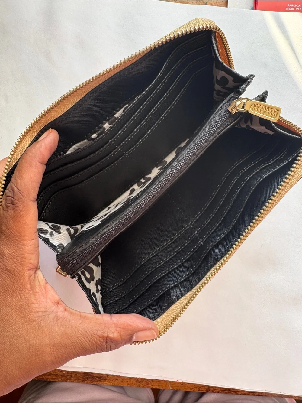Rebecca Minkoff Neutral Beige Leather Wallet with Gold Hardware